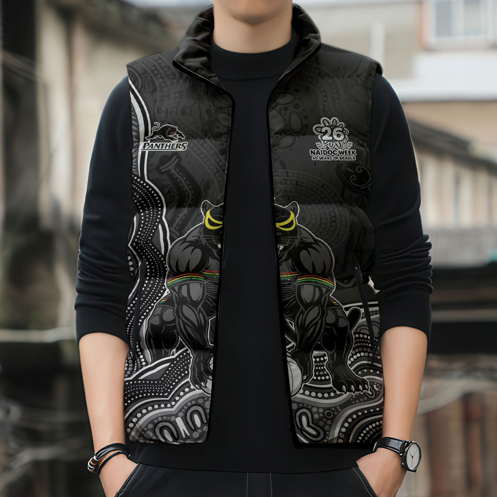 Penrith Panthers NAIDOC Week 2026 Sleeveless Puffer Jacket First Nations of Australia Aboriginal Mascot Rugby