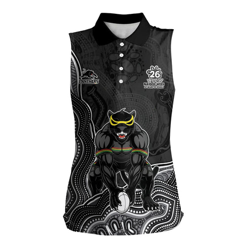 Penrith Panthers NAIDOC Week 2026 Women Sleeveless Polo Shirt First Nations of Australia Aboriginal Mascot Rugby