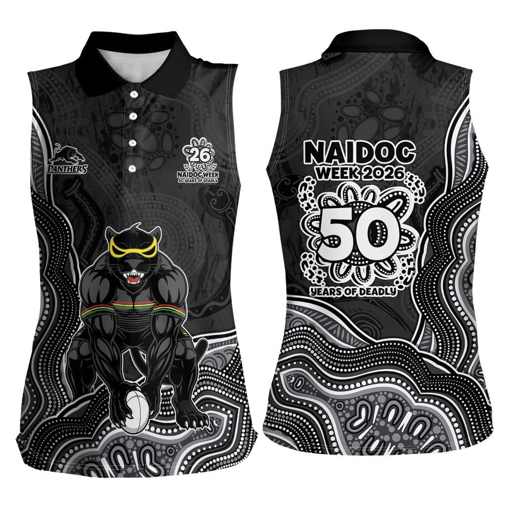 Penrith Panthers NAIDOC Week 2026 Women Sleeveless Polo Shirt First Nations of Australia Aboriginal Mascot Rugby
