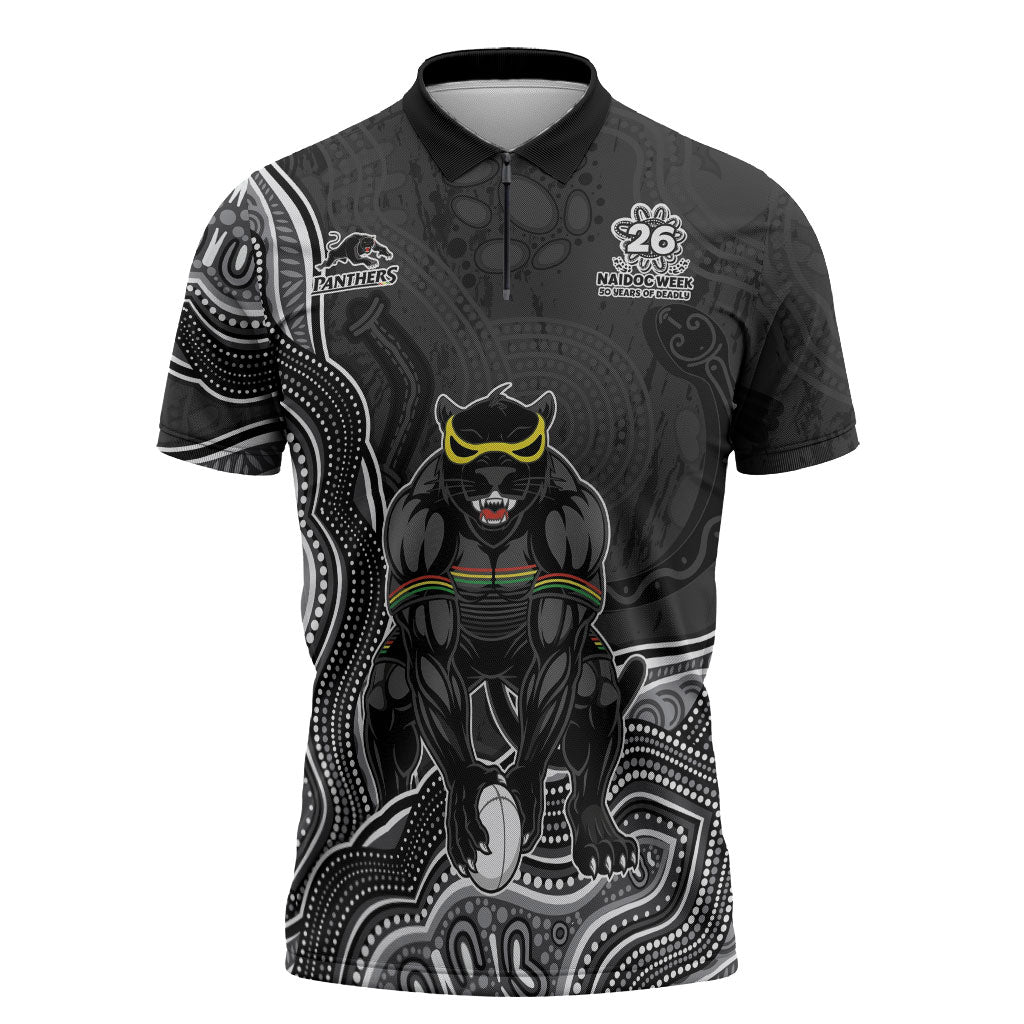 Penrith Panthers NAIDOC Week 2026 Zipper Polo Shirt First Nations of Australia Aboriginal Mascot Rugby