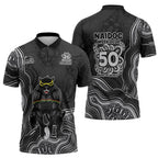 Penrith Panthers NAIDOC Week 2026 Zipper Polo Shirt First Nations of Australia Aboriginal Mascot Rugby
