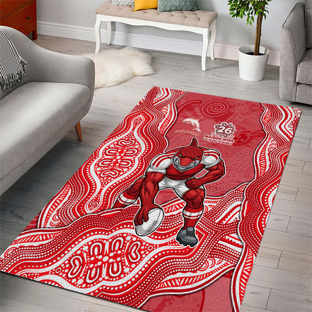 Dolphins NAIDOC Week 2026 Area Rug First Nations of Australia Aboriginal Mascot Rugby