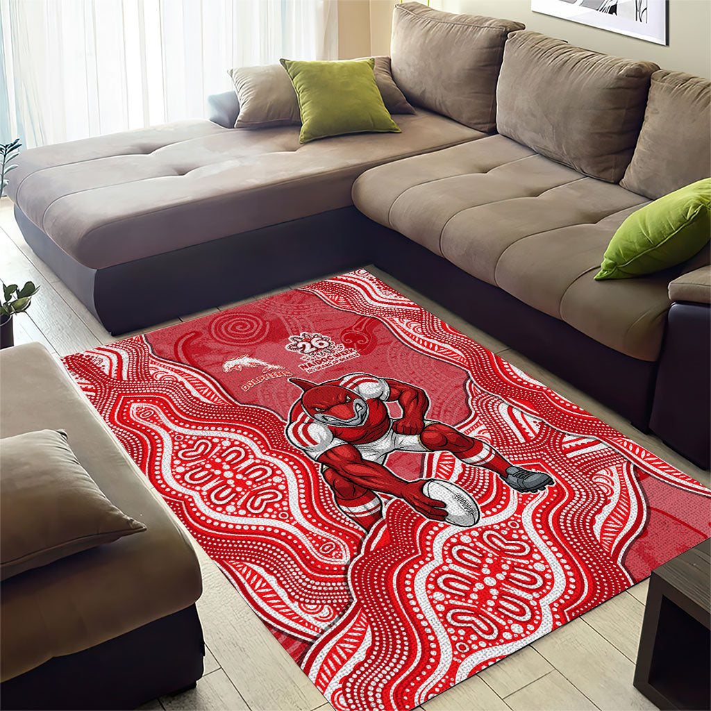 Dolphins NAIDOC Week 2026 Area Rug First Nations of Australia Aboriginal Mascot Rugby