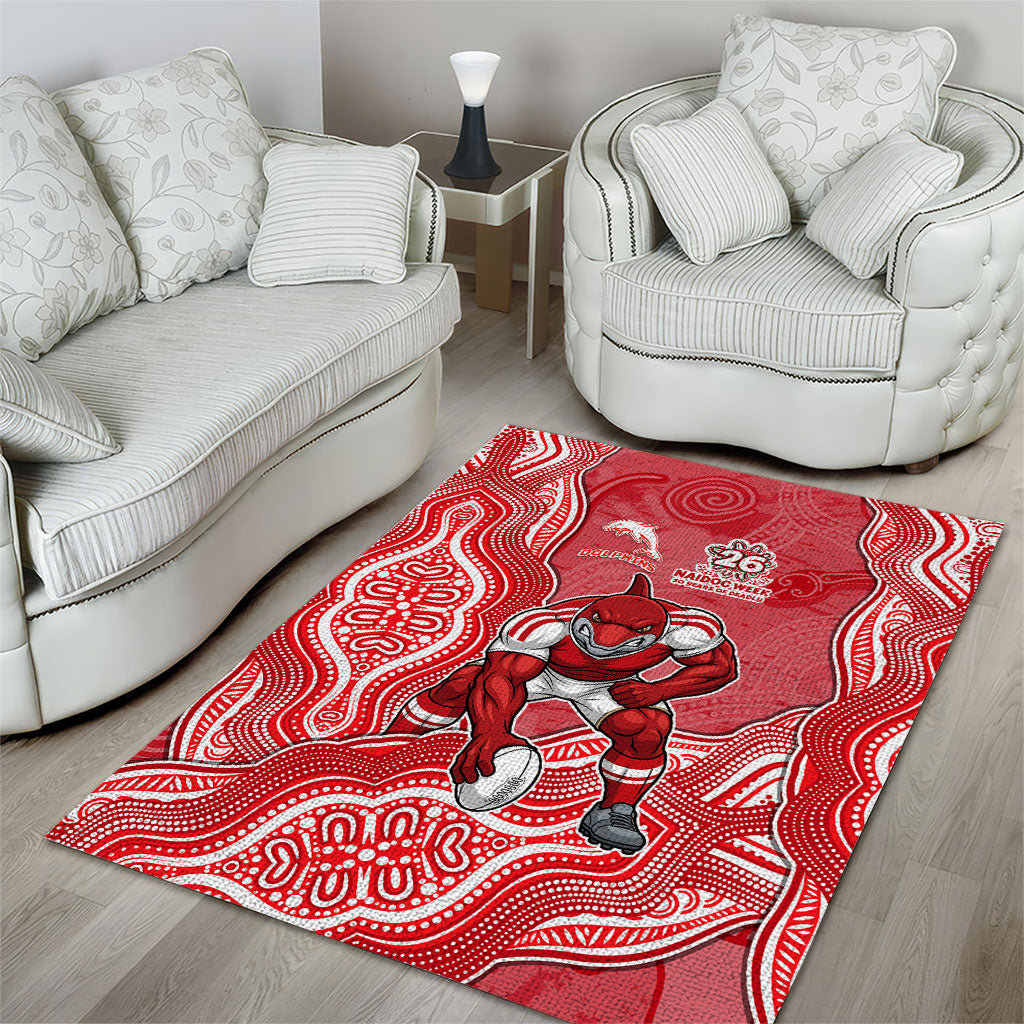 Dolphins NAIDOC Week 2026 Area Rug First Nations of Australia Aboriginal Mascot Rugby
