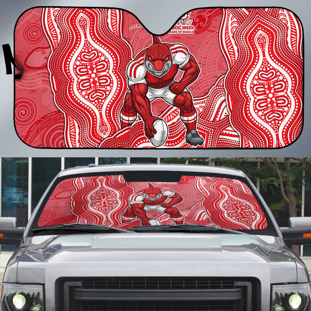 Dolphins NAIDOC Week 2026 Auto Sun Shade First Nations of Australia Aboriginal Mascot Rugby