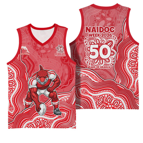 Dolphins NAIDOC Week 2026 Basketball Jersey First Nations of Australia Aboriginal Mascot Rugby