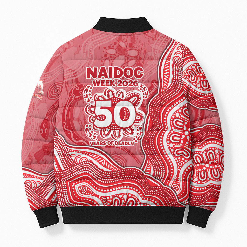 Dolphins NAIDOC Week 2026 Bomber Puffer Jacket First Nations of Australia Aboriginal Mascot Rugby
