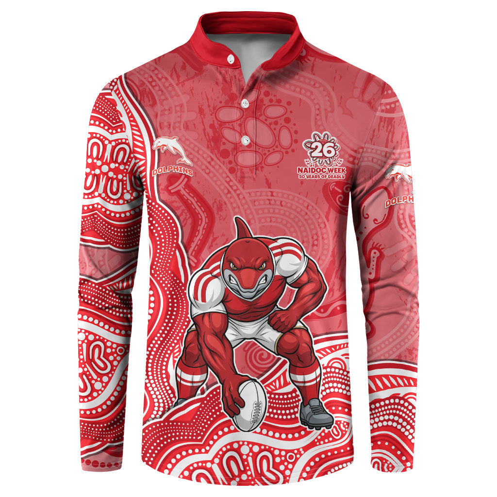 Dolphins NAIDOC Week 2026 Button Sweatshirt First Nations of Australia Aboriginal Mascot Rugby