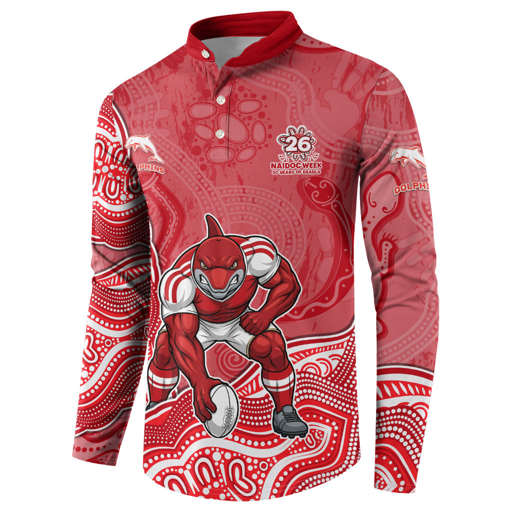 Dolphins NAIDOC Week 2026 Button Sweatshirt First Nations of Australia Aboriginal Mascot Rugby