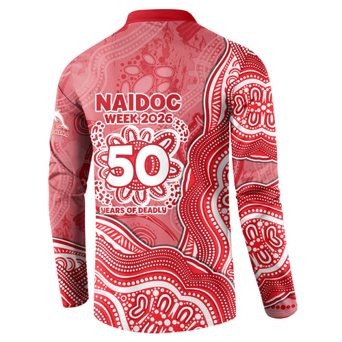 Dolphins NAIDOC Week 2026 Button Sweatshirt First Nations of Australia Aboriginal Mascot Rugby