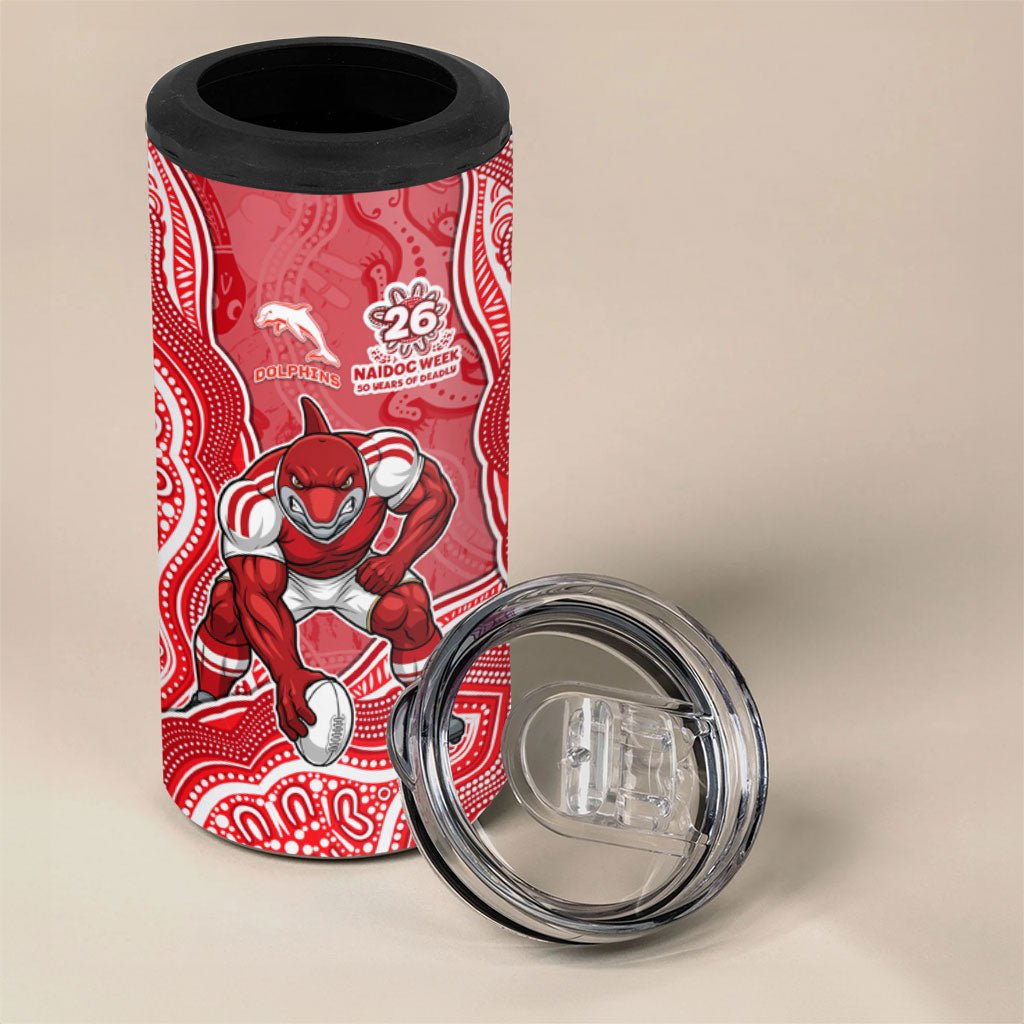 Dolphins NAIDOC Week 2026 4 in 1 Can Cooler Tumbler First Nations of Australia Aboriginal Mascot Rugby
