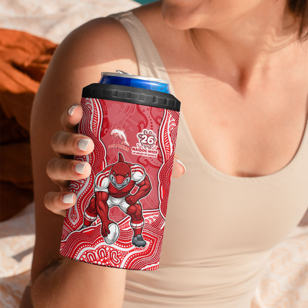 Dolphins NAIDOC Week 2026 4 in 1 Can Cooler Tumbler First Nations of Australia Aboriginal Mascot Rugby