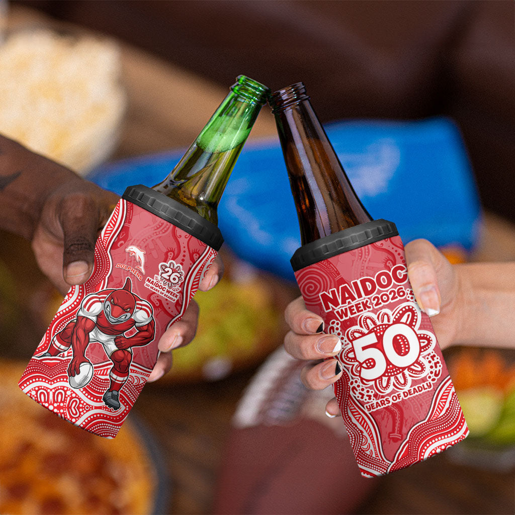 Dolphins NAIDOC Week 2026 4 in 1 Can Cooler Tumbler First Nations of Australia Aboriginal Mascot Rugby