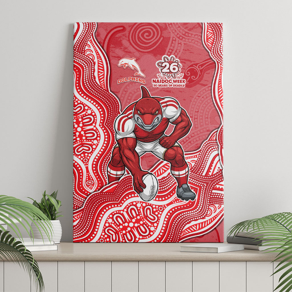 Dolphins NAIDOC Week 2026 Canvas Wall Art First Nations of Australia Aboriginal Mascot Rugby