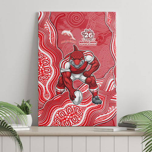 Dolphins NAIDOC Week 2026 Canvas Wall Art First Nations of Australia Aboriginal Mascot Rugby