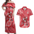 Dolphins NAIDOC Week 2026 Couples Matching Off Shoulder Maxi Dress and Hawaiian Shirt First Nations of Australia Aboriginal Mascot Rugby