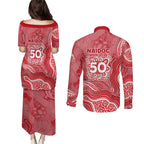 Dolphins NAIDOC Week 2026 Couples Matching Puletasi and Long Sleeve Button Shirt First Nations of Australia Aboriginal Mascot Rugby