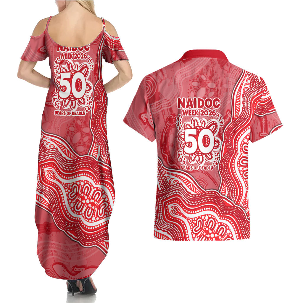 Dolphins NAIDOC Week 2026 Couples Matching Summer Maxi Dress and Hawaiian Shirt First Nations of Australia Aboriginal Mascot Rugby