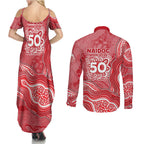Dolphins NAIDOC Week 2026 Couples Matching Summer Maxi Dress and Long Sleeve Button Shirt First Nations of Australia Aboriginal Mascot Rugby