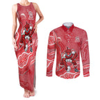 Dolphins NAIDOC Week 2026 Couples Matching Tank Maxi Dress and Long Sleeve Button Shirt First Nations of Australia Aboriginal Mascot Rugby