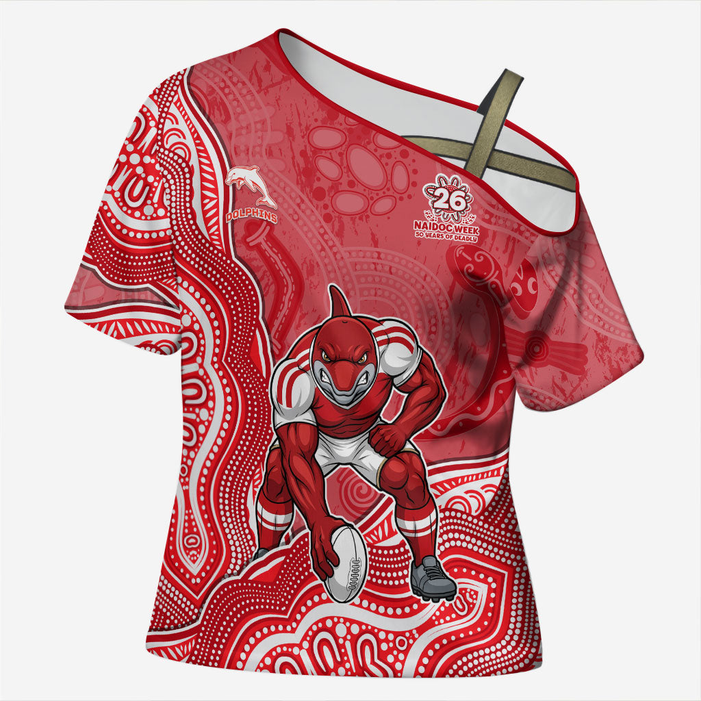 Dolphins NAIDOC Week 2026 Cross Shoulder Shirt First Nations of Australia Aboriginal Mascot Rugby