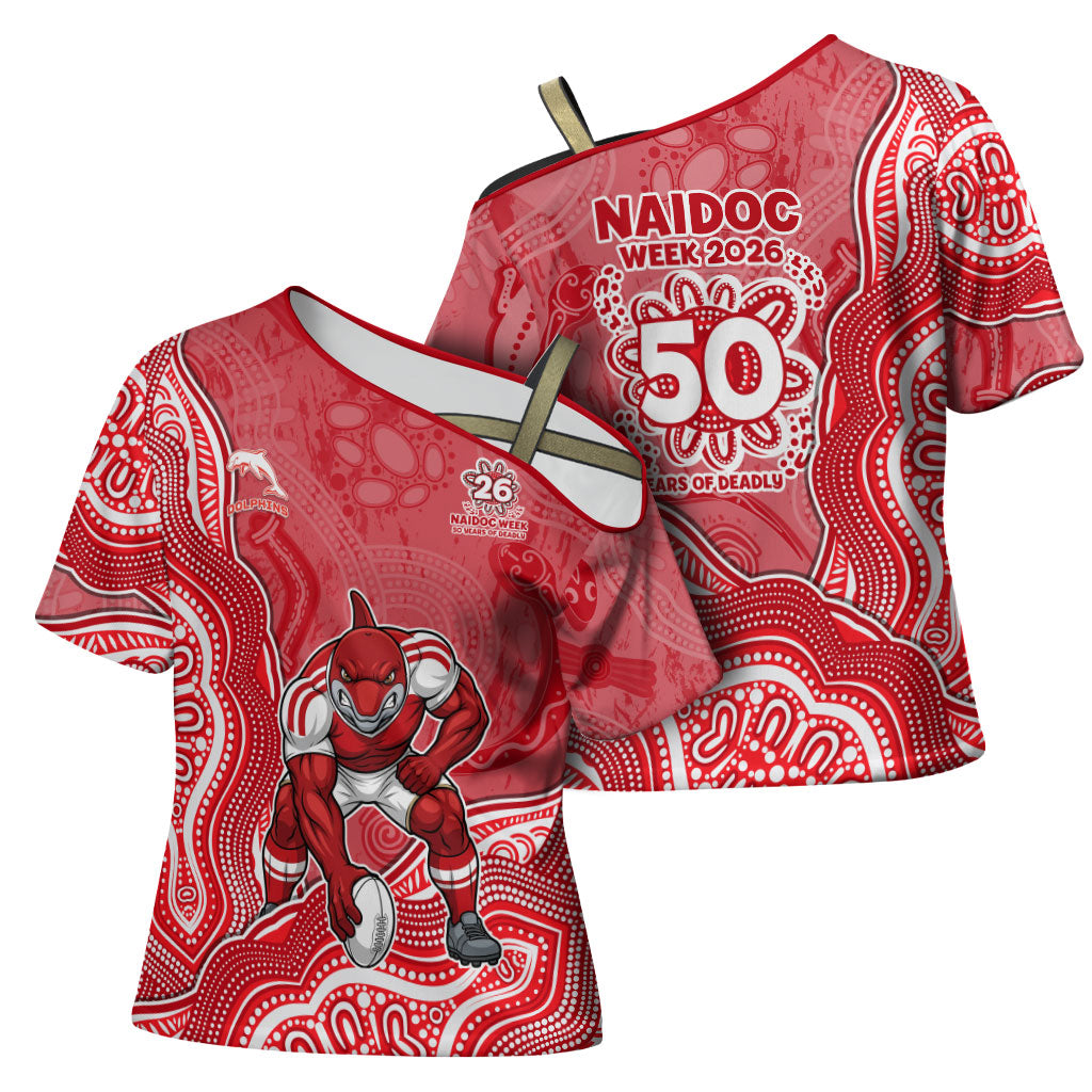 Dolphins NAIDOC Week 2026 Cross Shoulder Shirt First Nations of Australia Aboriginal Mascot Rugby