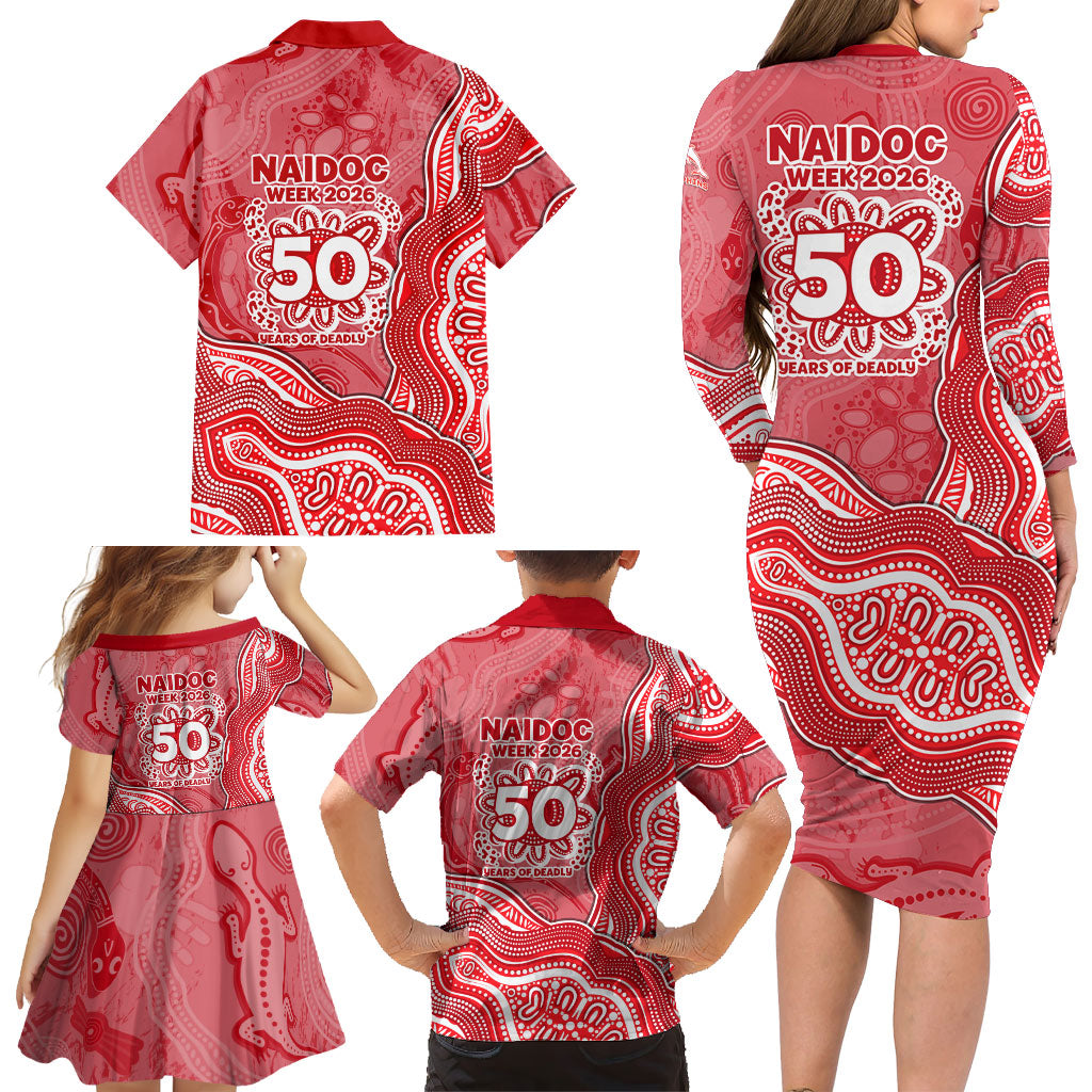 Dolphins NAIDOC Week 2026 Family Matching Long Sleeve Bodycon Dress and Hawaiian Shirt First Nations of Australia Aboriginal Mascot Rugby