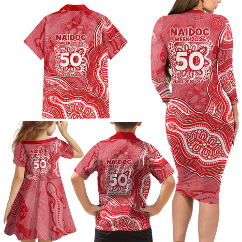 Dolphins NAIDOC Week 2026 Family Matching Long Sleeve Bodycon Dress and Hawaiian Shirt First Nations of Australia Aboriginal Mascot Rugby