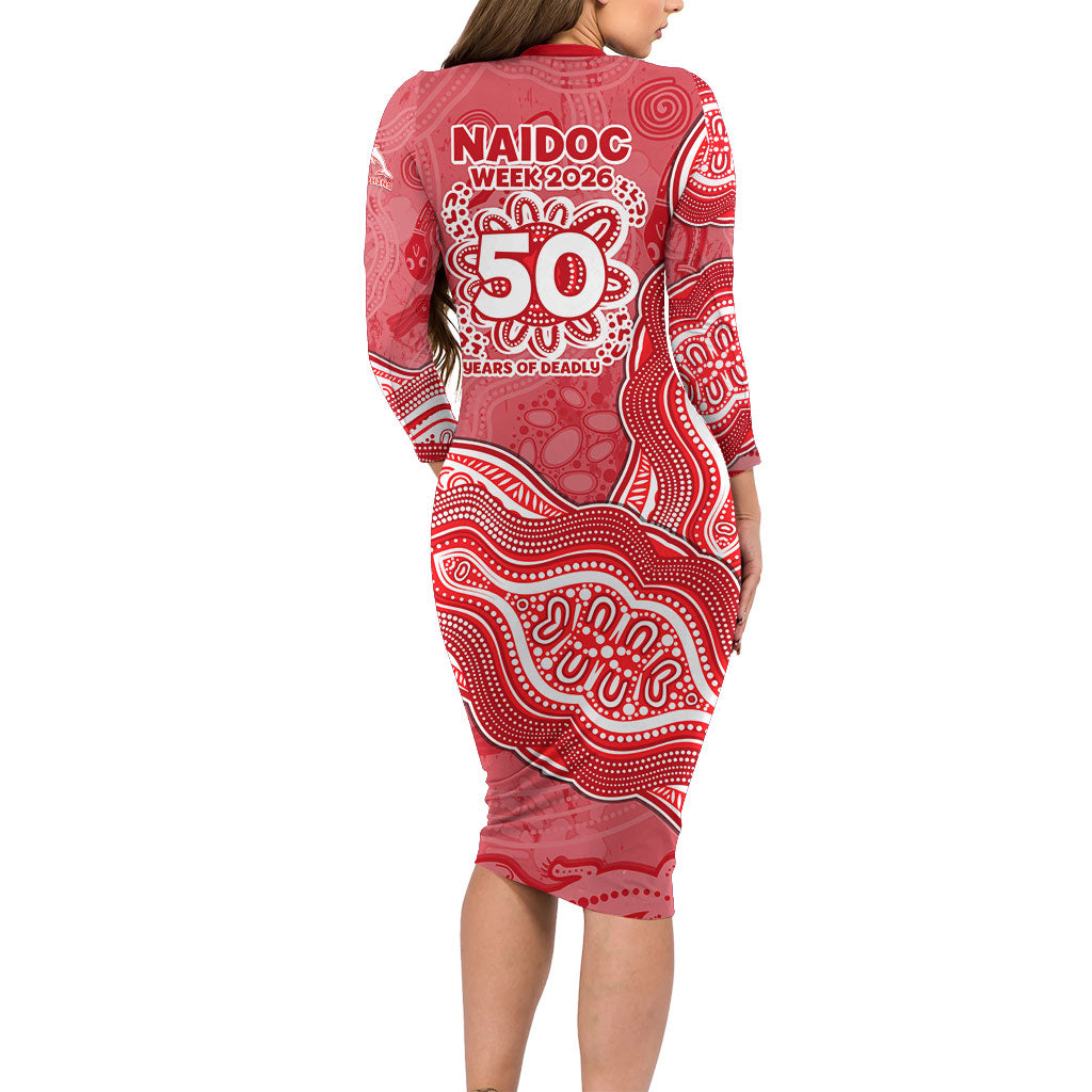 Dolphins NAIDOC Week 2026 Family Matching Long Sleeve Bodycon Dress and Hawaiian Shirt First Nations of Australia Aboriginal Mascot Rugby
