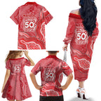 Dolphins NAIDOC Week 2026 Family Matching Off The Shoulder Long Sleeve Dress and Hawaiian Shirt First Nations of Australia Aboriginal Mascot Rugby