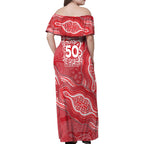 Dolphins NAIDOC Week 2026 Family Matching Off Shoulder Maxi Dress and Hawaiian Shirt First Nations of Australia Aboriginal Mascot Rugby