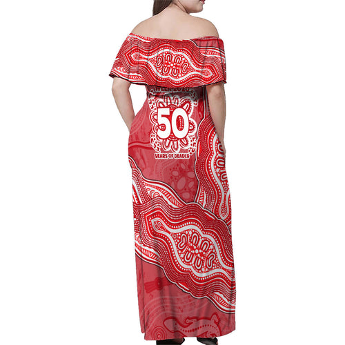 Dolphins NAIDOC Week 2026 Family Matching Off Shoulder Maxi Dress and Hawaiian Shirt First Nations of Australia Aboriginal Mascot Rugby