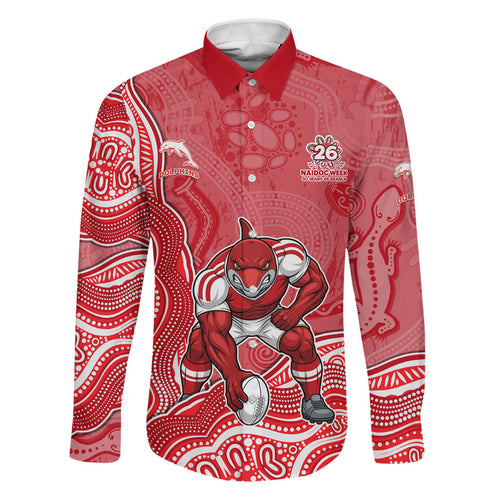 Dolphins NAIDOC Week 2026 Family Matching Off Shoulder Short Dress and Hawaiian Shirt First Nations of Australia Aboriginal Mascot Rugby
