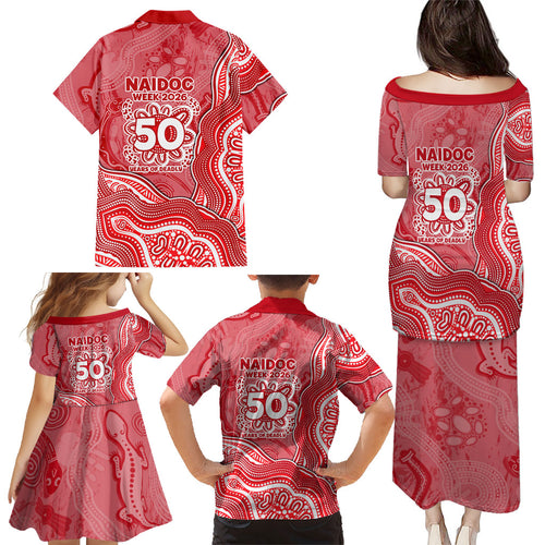 Dolphins NAIDOC Week 2026 Family Matching Puletasi and Hawaiian Shirt First Nations of Australia Aboriginal Mascot Rugby