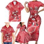 Dolphins NAIDOC Week 2026 Family Matching Short Sleeve Bodycon Dress and Hawaiian Shirt First Nations of Australia Aboriginal Mascot Rugby