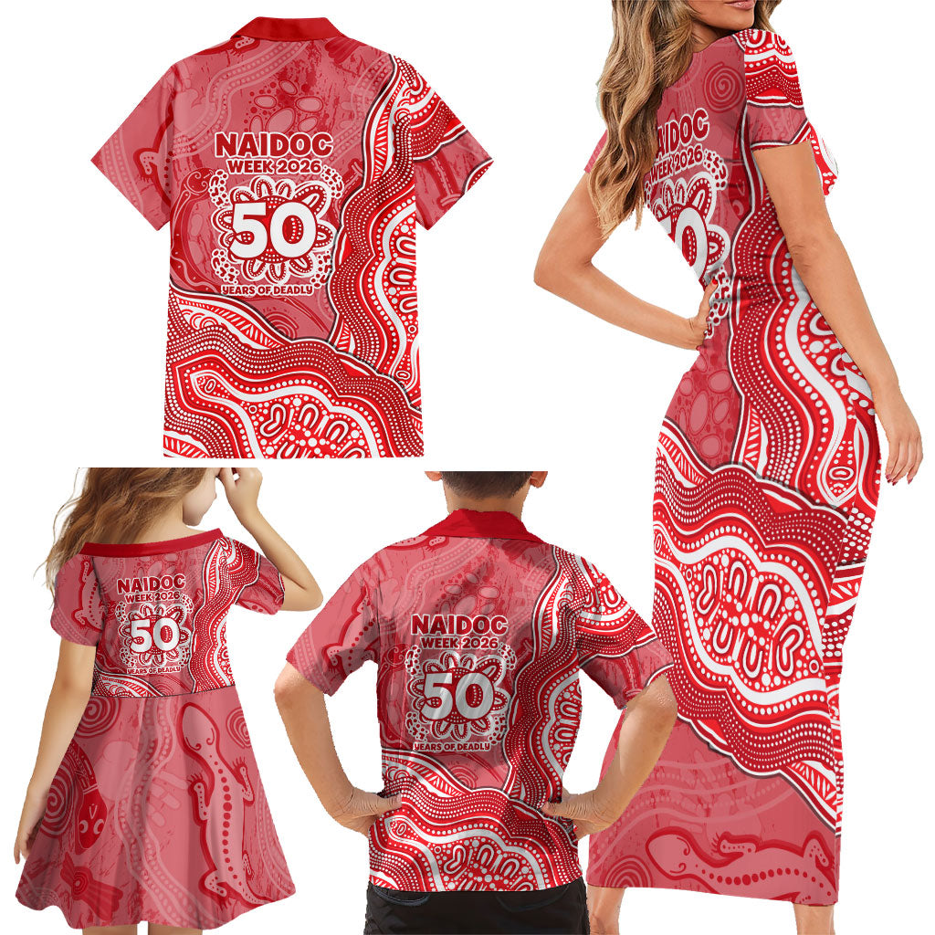 Dolphins NAIDOC Week 2026 Family Matching Short Sleeve Bodycon Dress and Hawaiian Shirt First Nations of Australia Aboriginal Mascot Rugby