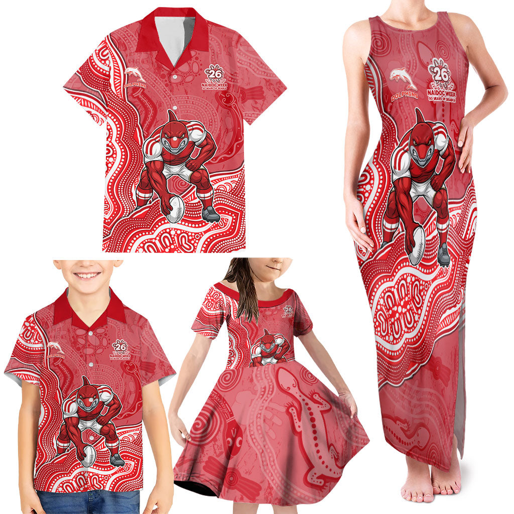 Dolphins NAIDOC Week 2026 Family Matching Tank Maxi Dress and Hawaiian Shirt First Nations of Australia Aboriginal Mascot Rugby