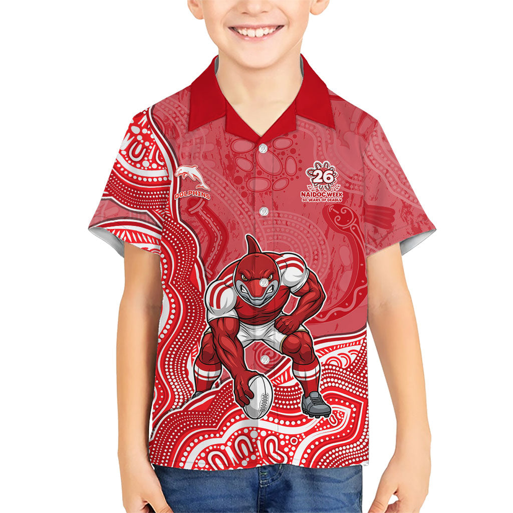 Dolphins NAIDOC Week 2026 Kid Hawaiian Shirt First Nations of Australia Aboriginal Mascot Rugby