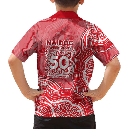 Dolphins NAIDOC Week 2026 Kid Hawaiian Shirt First Nations of Australia Aboriginal Mascot Rugby