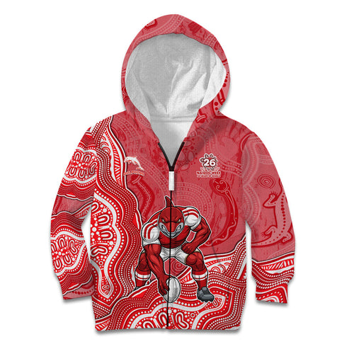 Dolphins NAIDOC Week 2026 Kid Hoodie First Nations of Australia Aboriginal Mascot Rugby