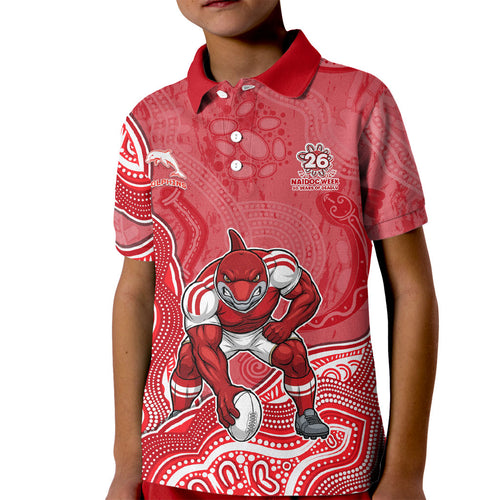 Dolphins NAIDOC Week 2026 Kid Polo Shirt First Nations of Australia Aboriginal Mascot Rugby