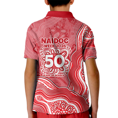 Dolphins NAIDOC Week 2026 Kid Polo Shirt First Nations of Australia Aboriginal Mascot Rugby