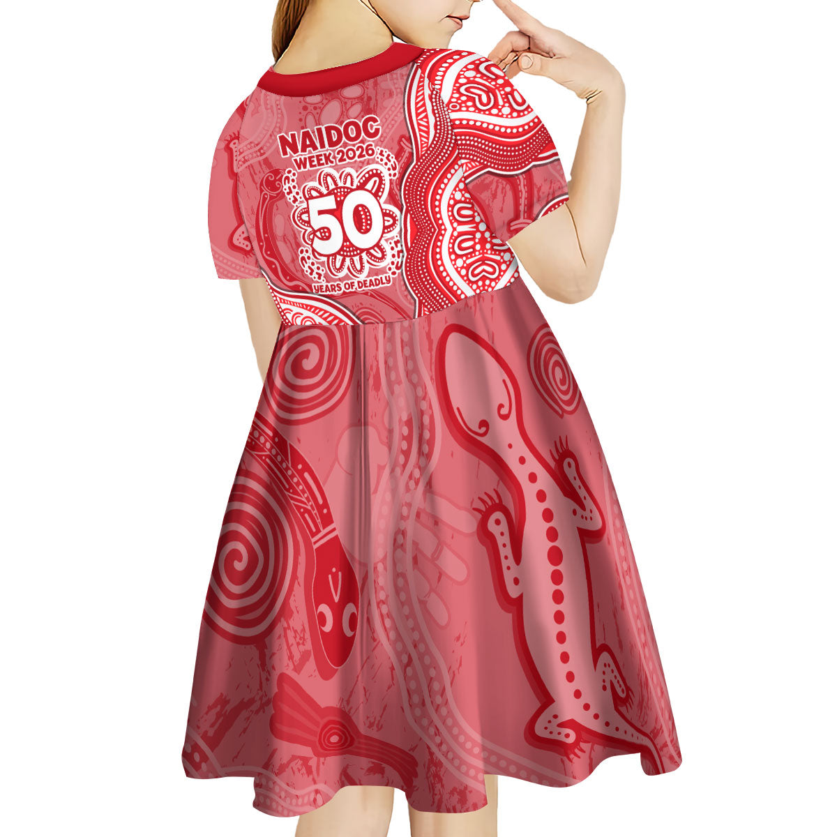 Dolphins NAIDOC Week 2026 Kid Short Sleeve Dress First Nations of Australia Aboriginal Mascot Rugby