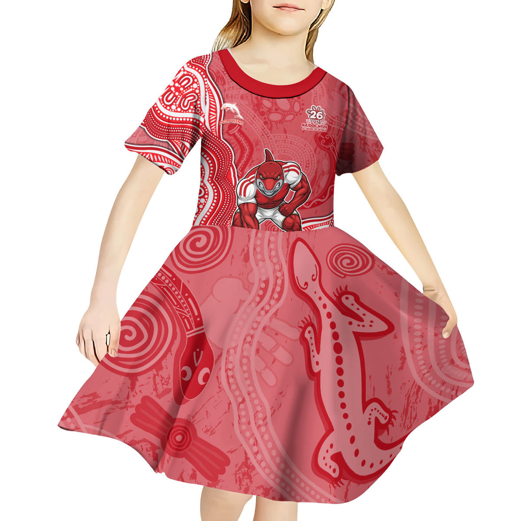Dolphins NAIDOC Week 2026 Kid Short Sleeve Dress First Nations of Australia Aboriginal Mascot Rugby