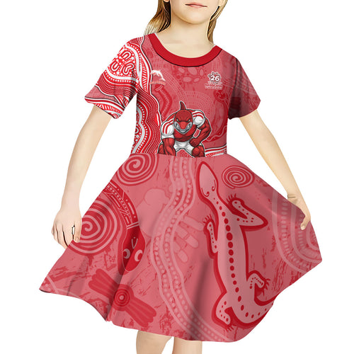 Dolphins NAIDOC Week 2026 Kid Short Sleeve Dress First Nations of Australia Aboriginal Mascot Rugby