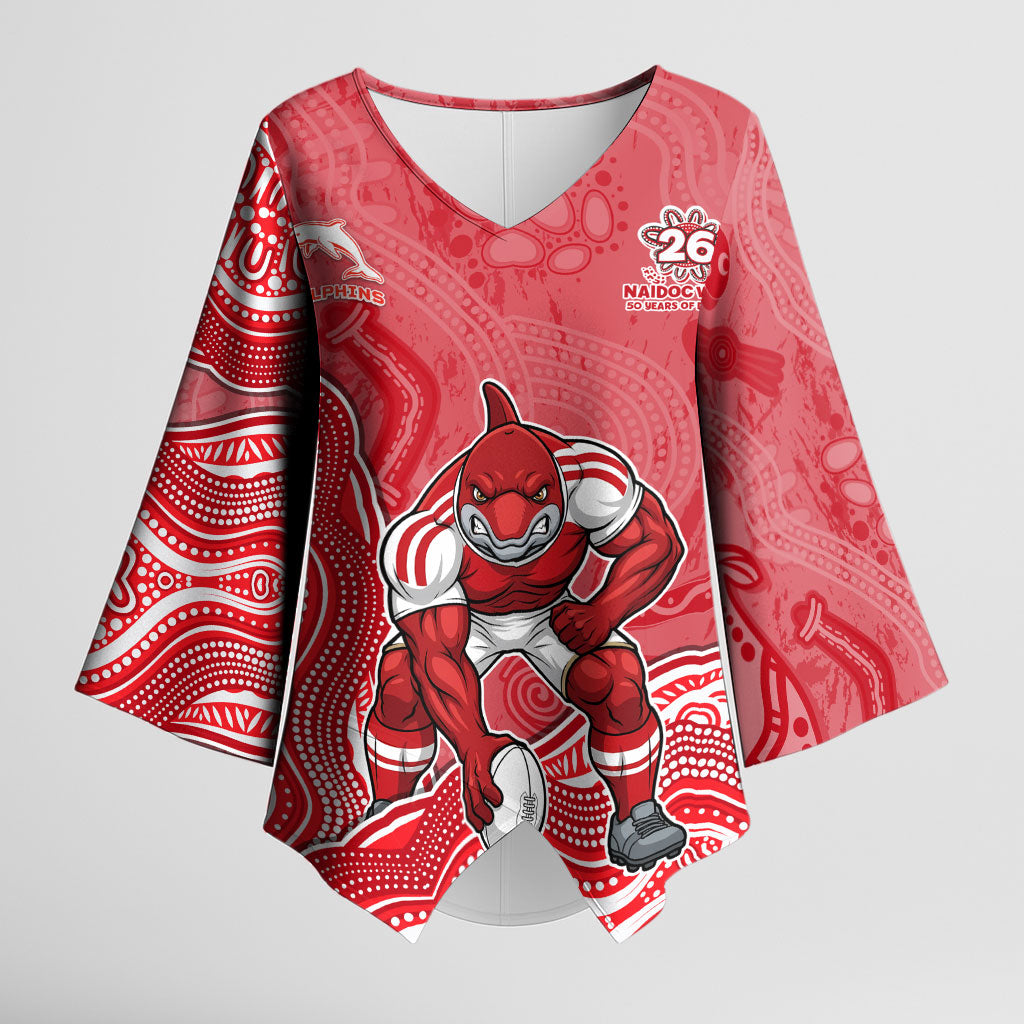 Dolphins NAIDOC Week 2026 Kimono Sleeve Blouse First Nations of Australia Aboriginal Mascot Rugby