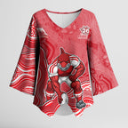 Dolphins NAIDOC Week 2026 Kimono Sleeve Blouse First Nations of Australia Aboriginal Mascot Rugby