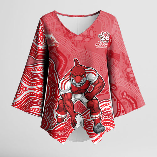 Dolphins NAIDOC Week 2026 Kimono Sleeve Blouse First Nations of Australia Aboriginal Mascot Rugby