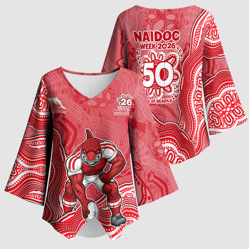 Dolphins NAIDOC Week 2026 Kimono Sleeve Blouse First Nations of Australia Aboriginal Mascot Rugby