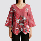 Dolphins NAIDOC Week 2026 Kimono Sleeve Blouse First Nations of Australia Aboriginal Mascot Rugby